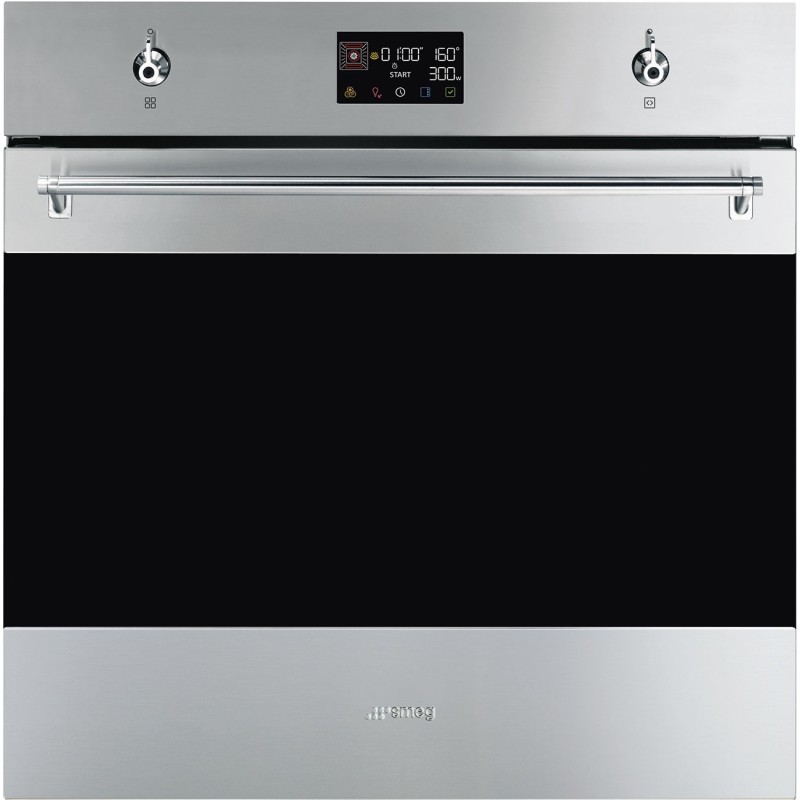 Horno + Micro Smeg SO6302M2X, 60 cm, Clá