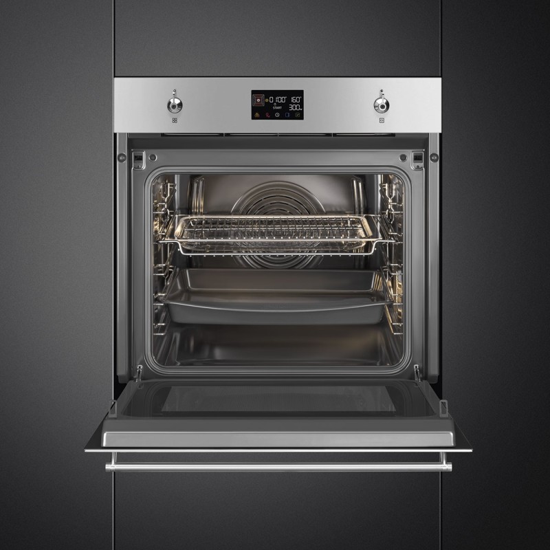Horno + Micro Smeg SO6302M2X, 60 cm, Clá