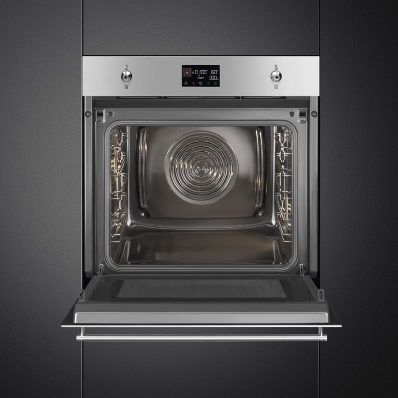 Horno + Micro Smeg SO6302M2X, 60 cm, Clá