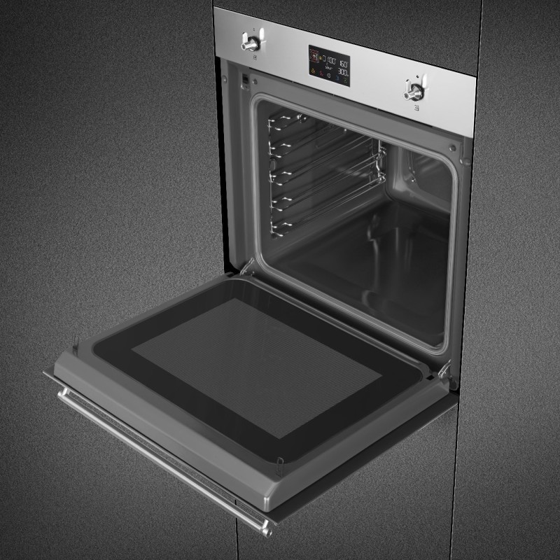 Horno + Micro Smeg SO6302M2X, 60 cm, Clá