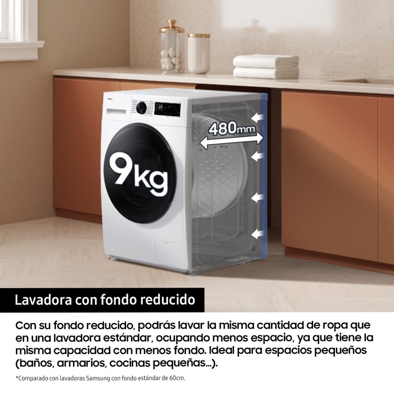 Lavadora Samsung WW90DG5G34AEEC, A -10%,