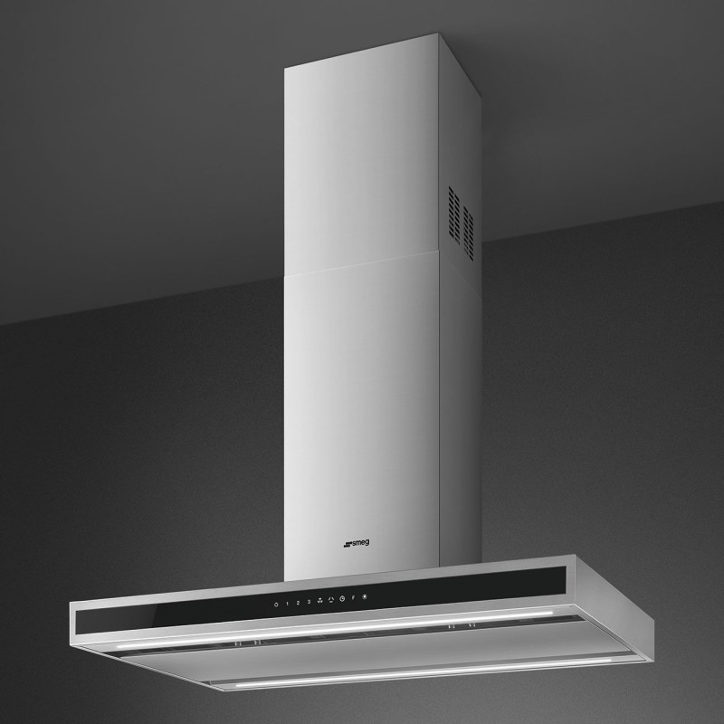 Campana Smeg KLTI9L4X,  isla, Estetica U