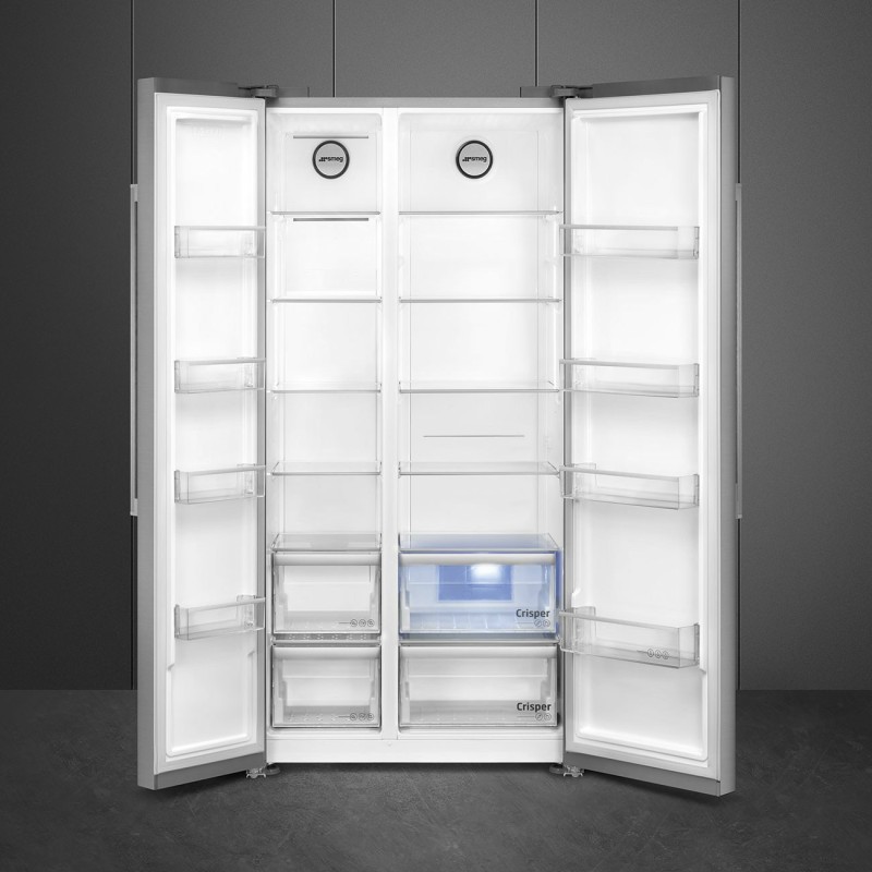 Americano Smeg SBS63XDE, Efecto Inox, 17