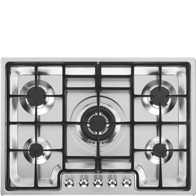 Placa Smeg PGF75-4,  Gas, Estética Clási