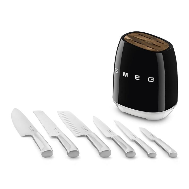 Set de Cuchillos Smeg KBSF02BL, 50's sty