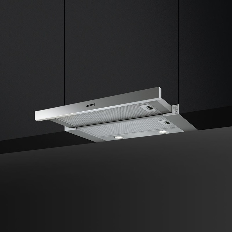 Campana Smeg KSET666XE,  Telescopica, Es