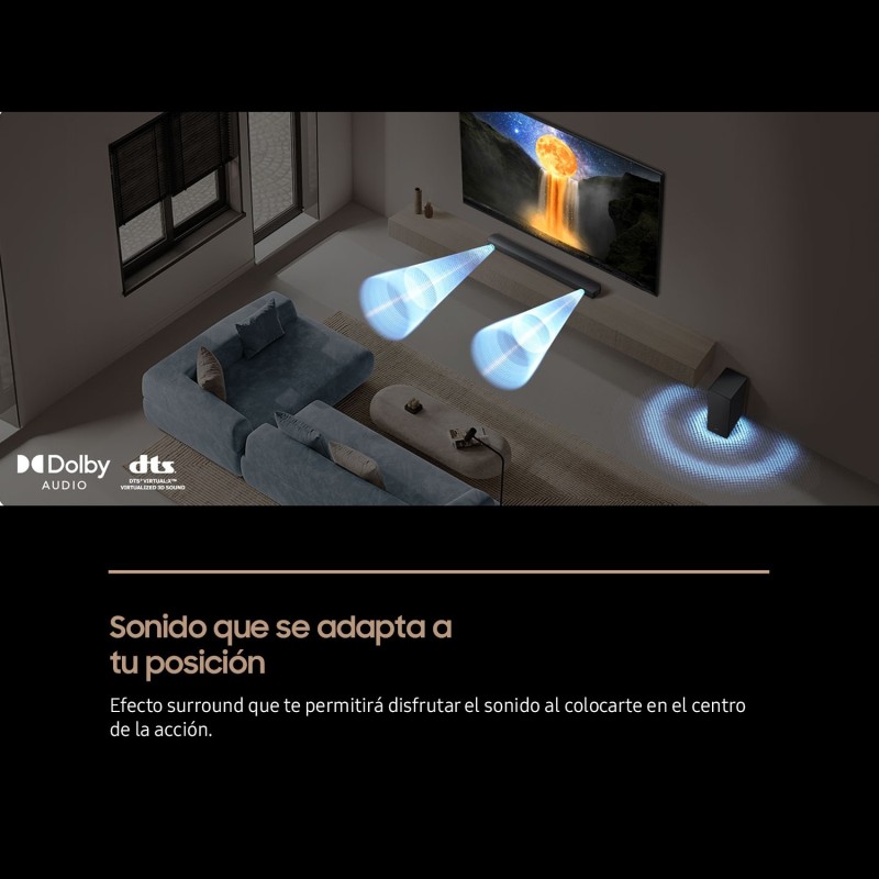 Barra de sonido Samsung HWB650FZF, QSymp
