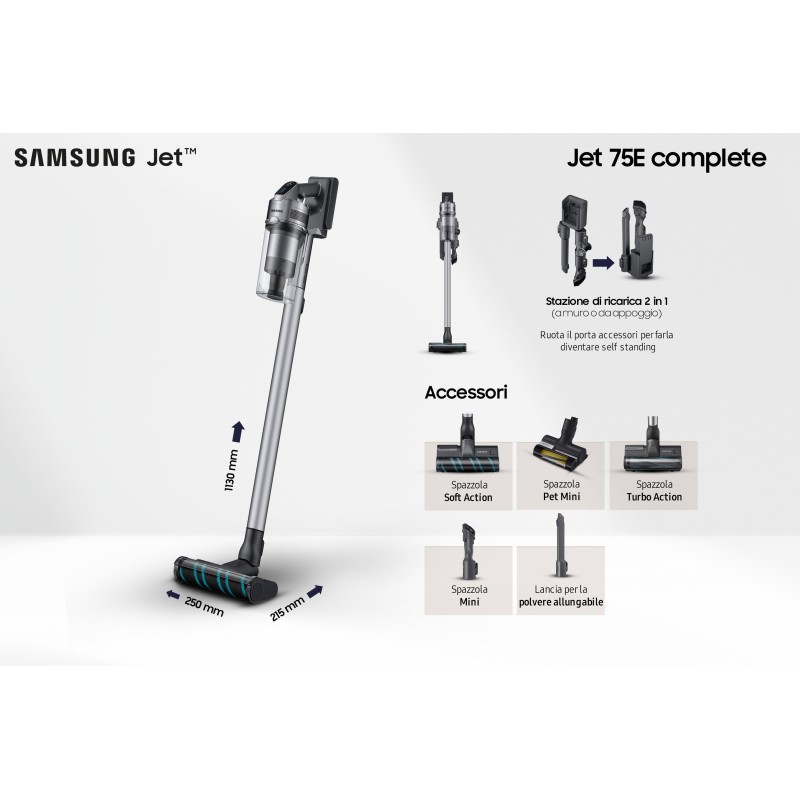 Escoba Samsung VS20B75ACR5WA, 0,8Litros 