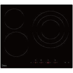 Vitro Midea MCH522T219K0, 60cm, 3 Zonas 