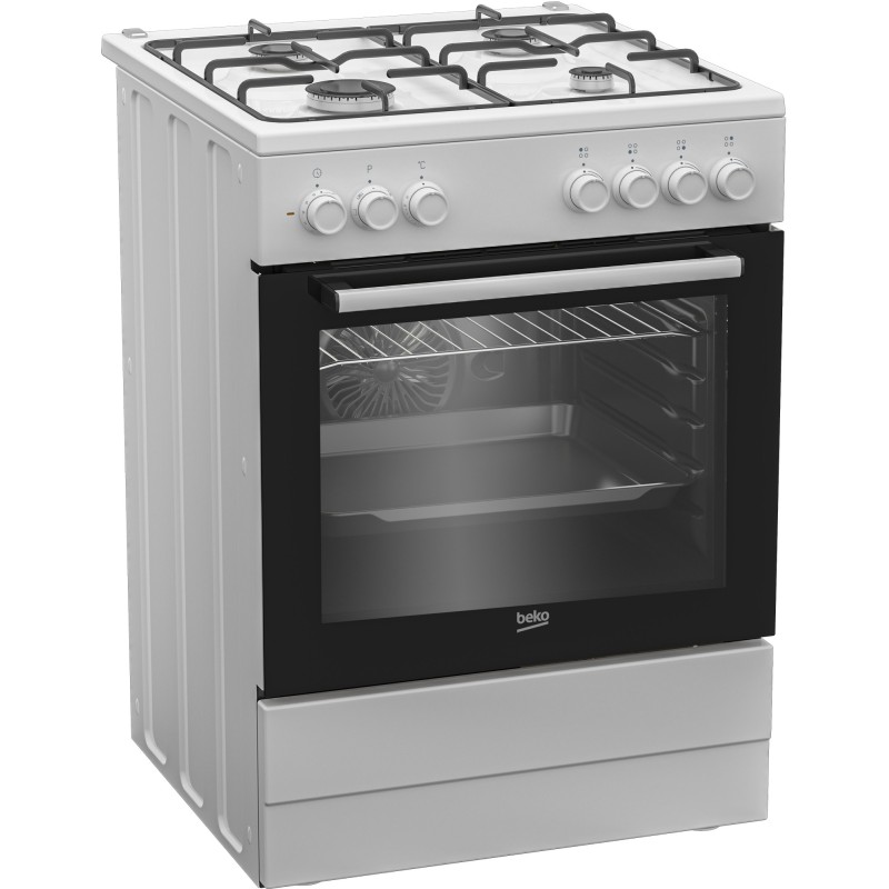 Cocina Beko FBE62120WD, Gas & Horno Eléc