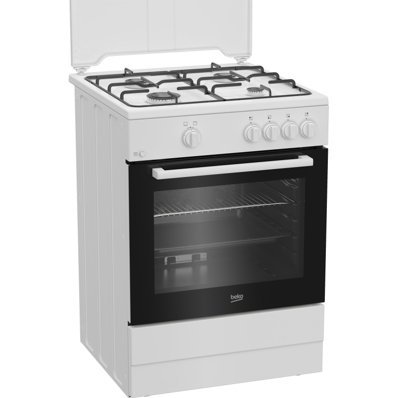 Cocina Beko FBG62000WL, Gas 60Cm 4 Fuego