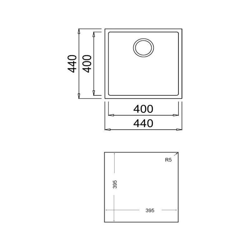 Fregadero Teka TEGRANITE SQUARE 40.40 TG