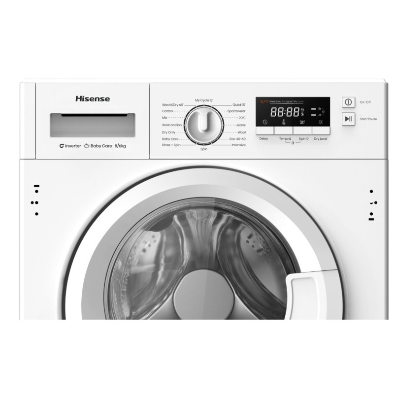 Lavadora secadora INT Hisense WD3M841BWIES 8 6 kg 1400 rpm Blanco