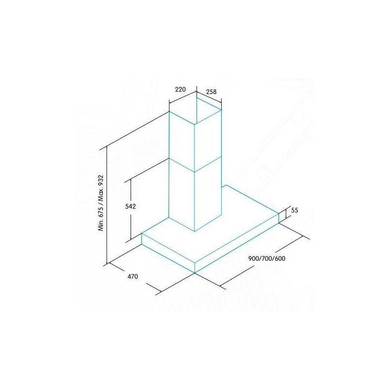 Campana Edesa ECB6411X, decorativa box d
