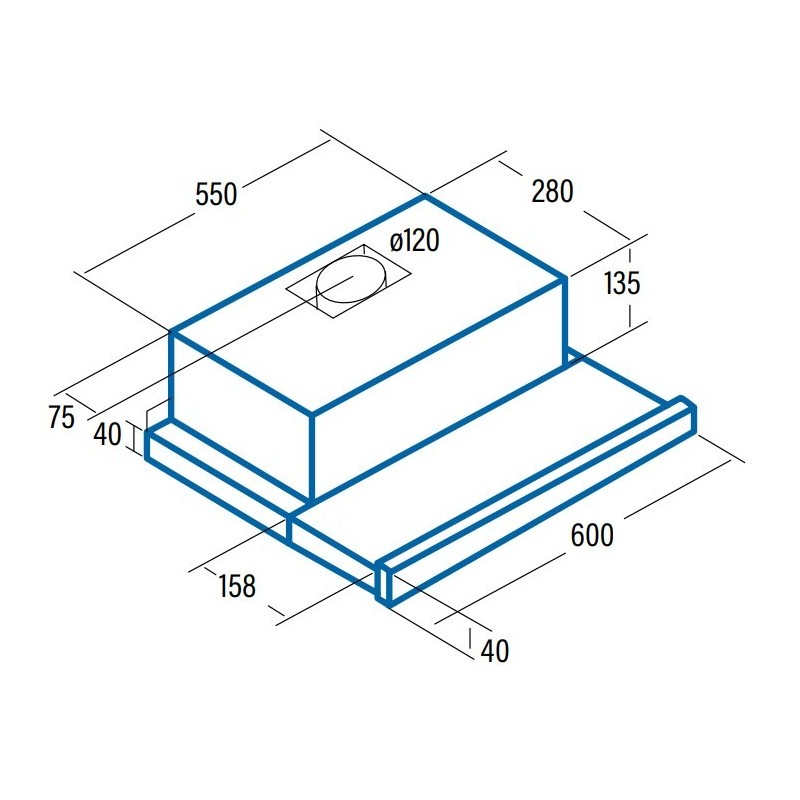 Campana Cata TF-5260 X  L, Telescopica, 