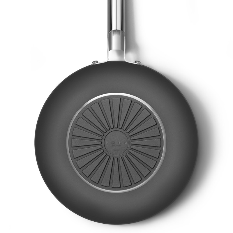 Menaje Smeg WOF3002BLM, Wok 30 cm, Negro