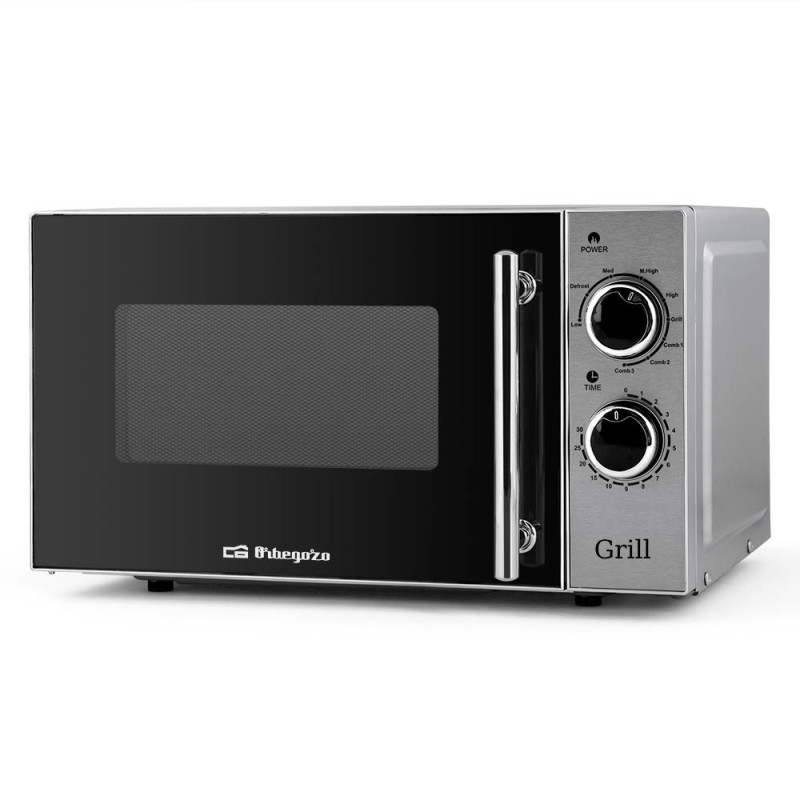 Orbegozo MIG 2550 microondas Encimera Microondas combinado 20 L 700 W Negro, Acero inoxidable