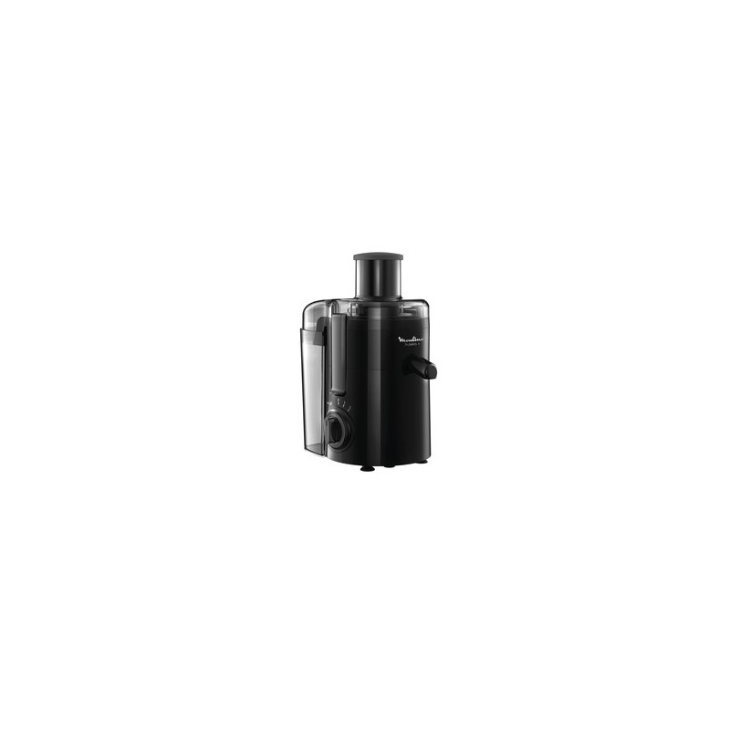 Moulinex JU370810 exprimidor Licuadora centrífuga 350 W Negro, Acero inoxidable