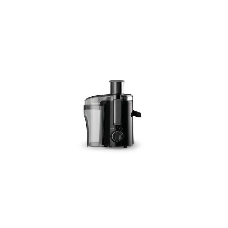 Moulinex JU370810 exprimidor Licuadora centrífuga 350 W Negro, Acero inoxidable