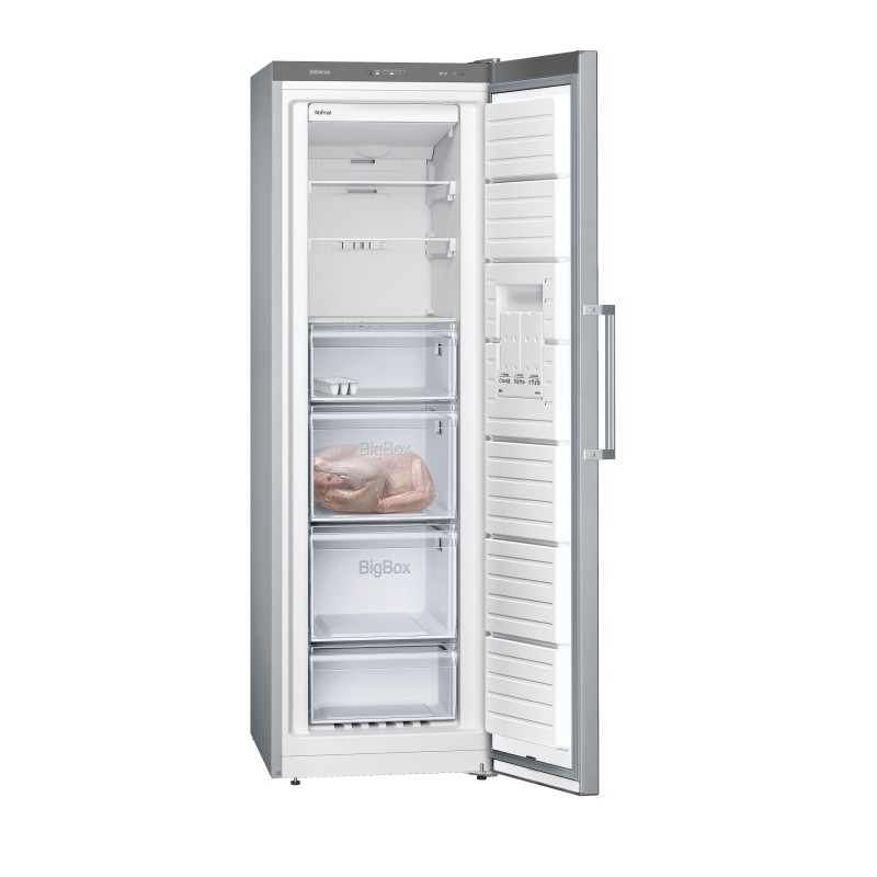 Siemens iQ300 GS36NVIEP congelador Congelador vertical Independiente 242 L E Acero inoxidable