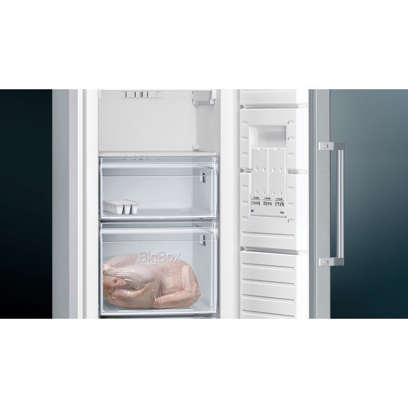 Siemens iQ300 GS36NVIEP congelador Congelador vertical Independiente 242 L E Acero inoxidable