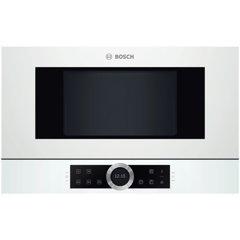 Bosch Serie 8 BFL634GW1 microondas Integrado Solo microondas 21 L 900 W Blanco