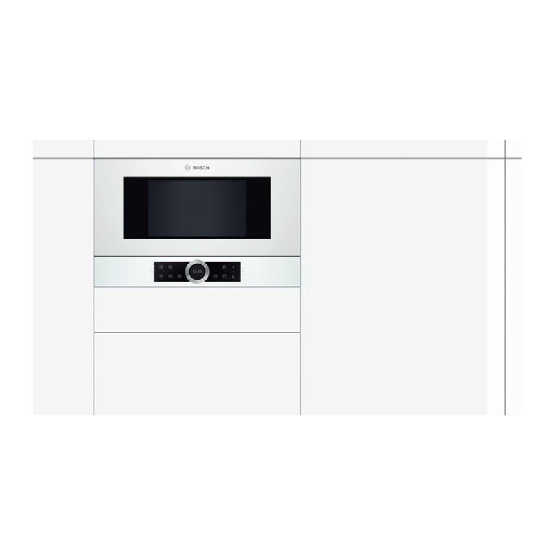 Bosch Serie 8 BFL634GW1 microondas Integrado Solo microondas 21 L 900 W Blanco