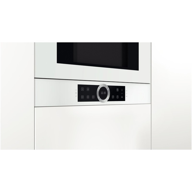 Bosch Serie 8 BFL634GW1 microondas Integrado Solo microondas 21 L 900 W Blanco