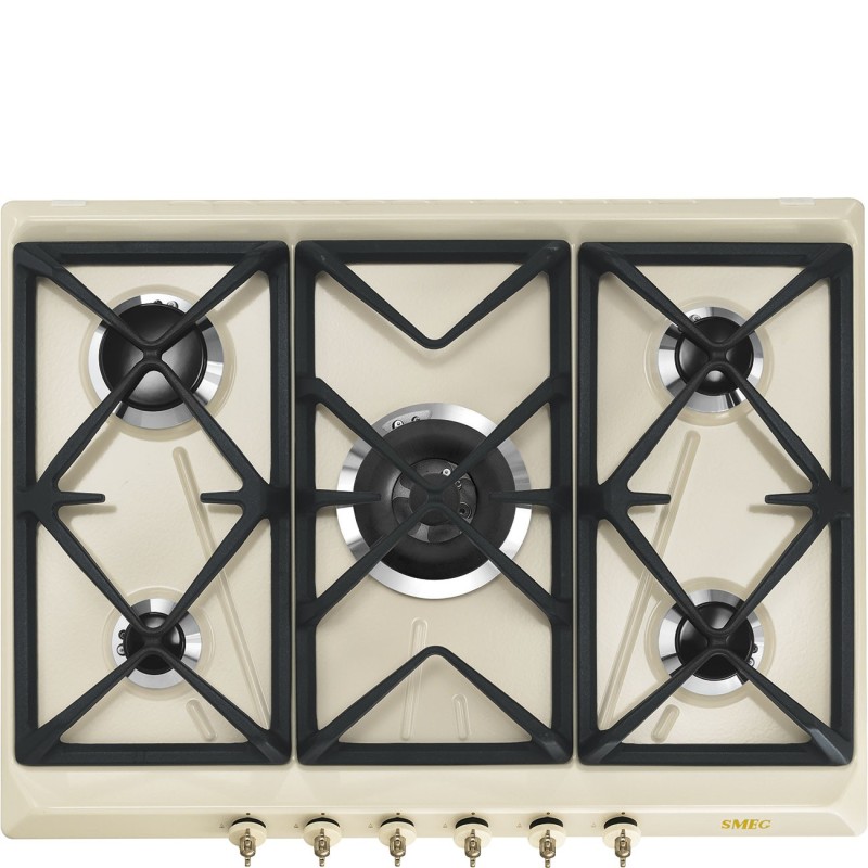 Placa Smeg SRV876POGH,  de Gas Colonial,