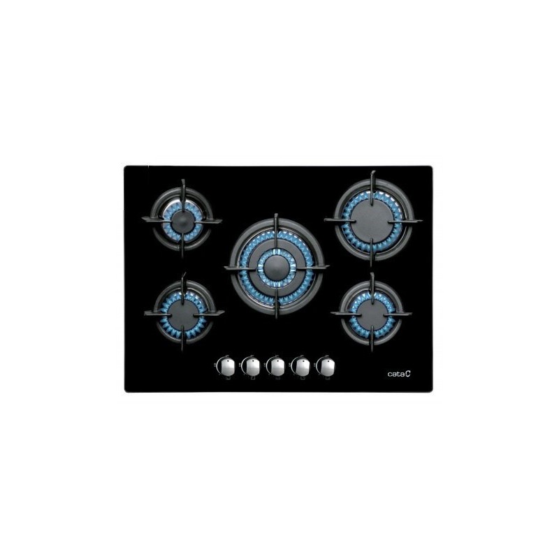 Placa Cata L-7005 CI BK  A, 5 quemadores