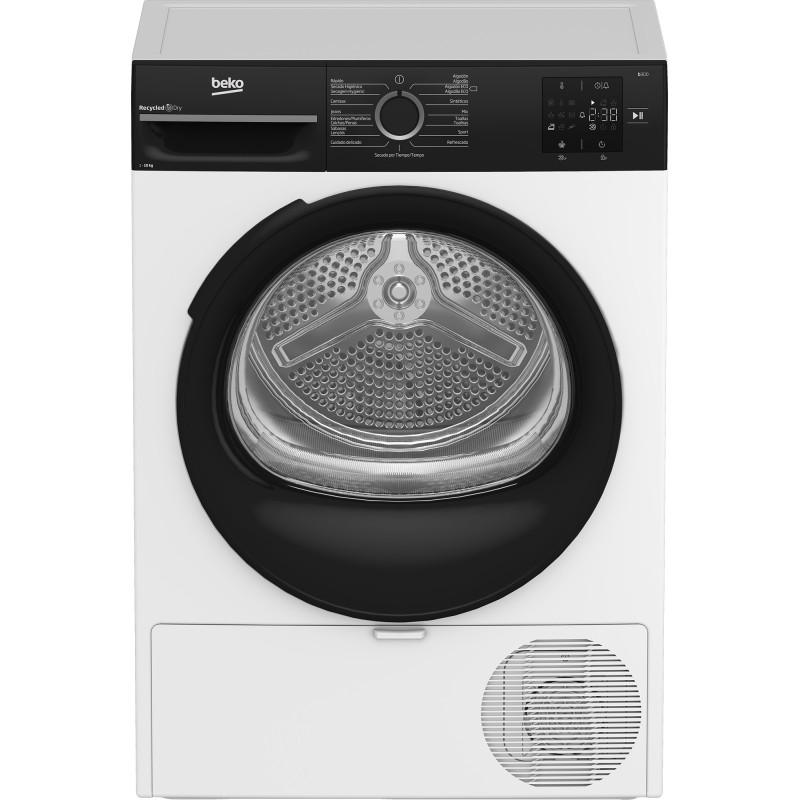 Secadora Beko BM3T30230W, 10 Kg, Bomba de calor, D