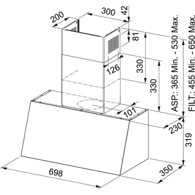 Campana Mepamsa COUNTRY 70 NEGRA, Pared,