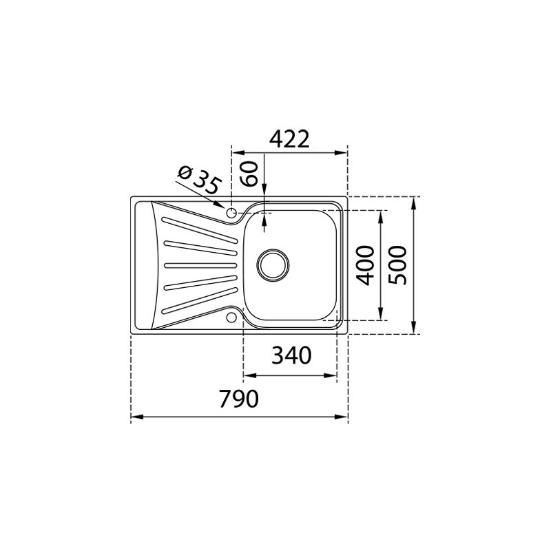 Fregadero Teka STARBRIGHT 45 E-XP 1C 1E 