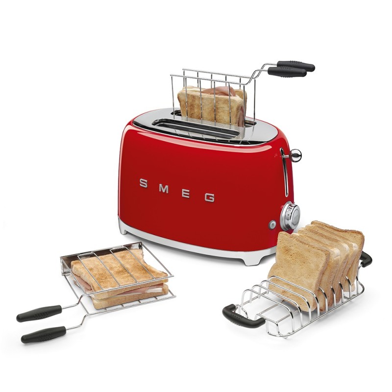 Tostador Smeg TSF01RDEU, 50' Style, Rojo