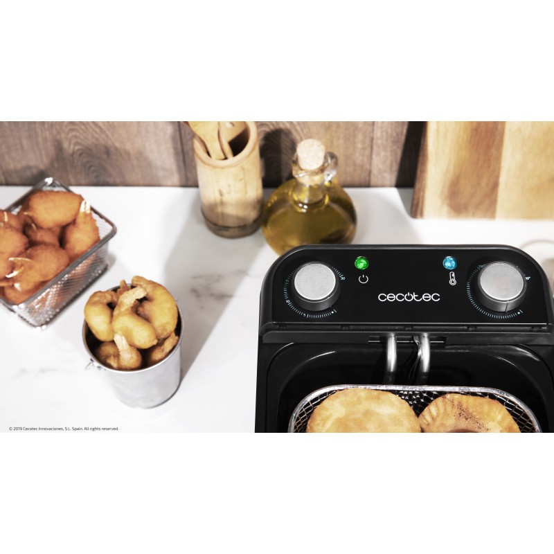 CECOTEC, Freidora CleanFry Infinity 3000 Black