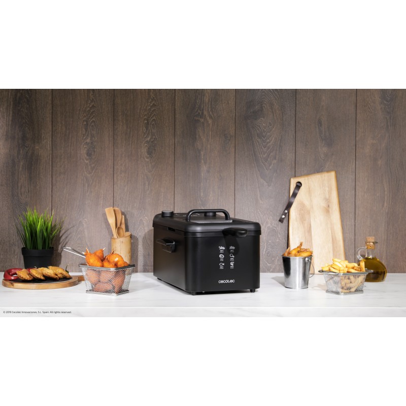 CECOTEC, Freidora CleanFry Infinity 3000 Black