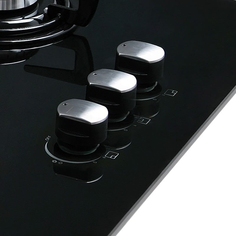 Placa Cata CCI-6021 BK, 3 quemadores de 