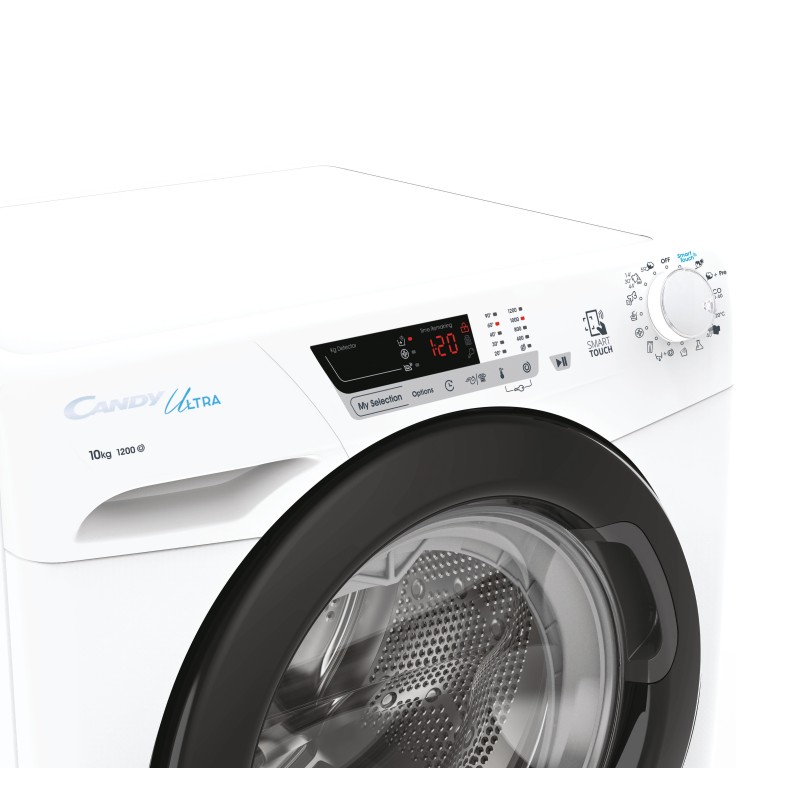 Lavadora Candy HCU2102DWB41S, Carga Fron