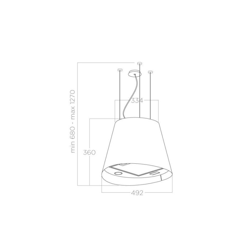 Campana Elica JUNO WH F 50, Isla, A, Fil