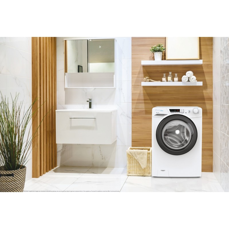 Lavadora Candy HCU1292DWB41S, Carga Fron
