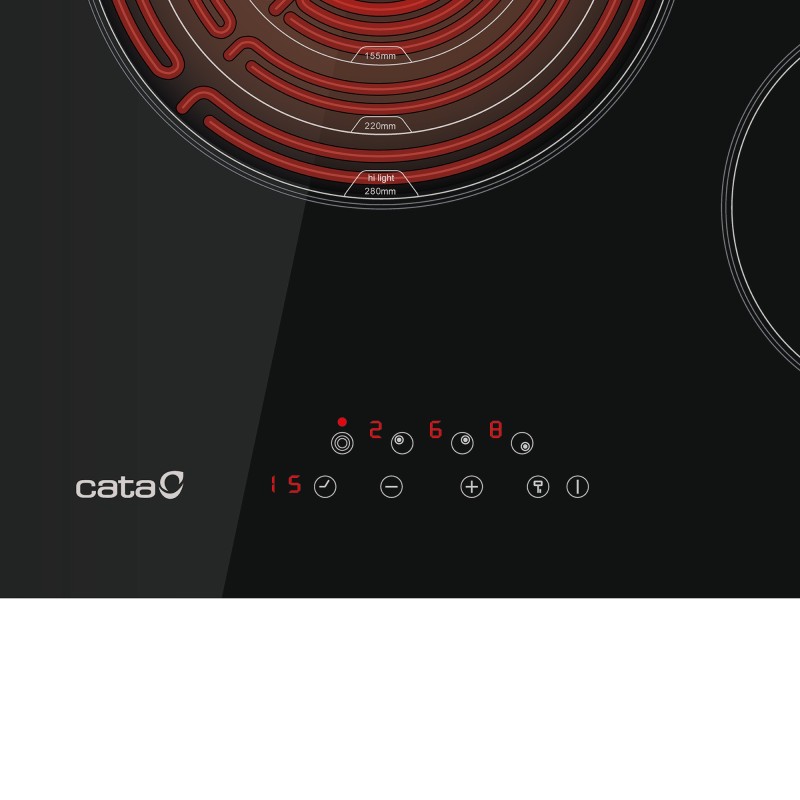 Vitro Cata TT-6003 BK, 3 zonas de cocció