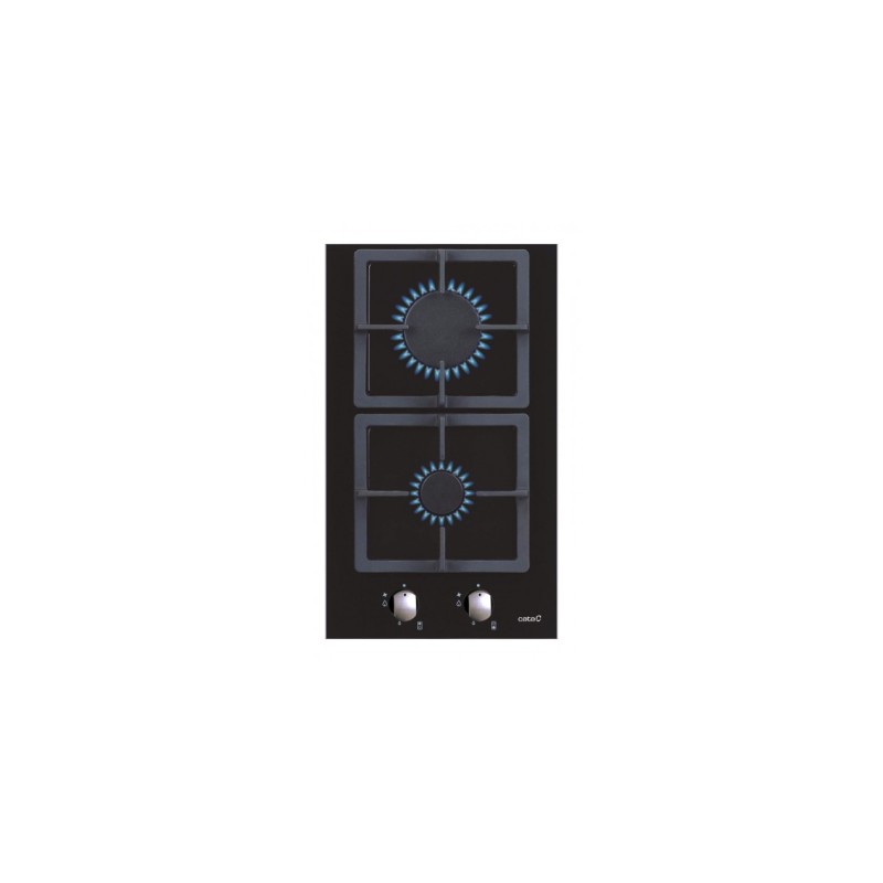 Placa Cata SCI-3002 BK, 2 quemadores de 