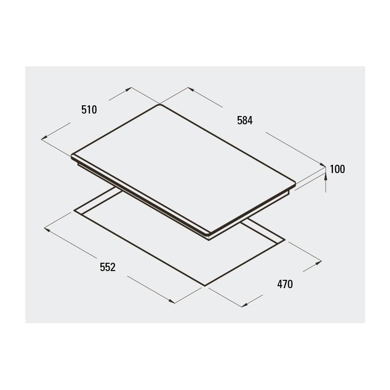 Placa Cata RCI-631 BK, 4 quemadores de g