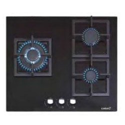 Placa Cata SCI-6021 BK, 3 quemadores de 