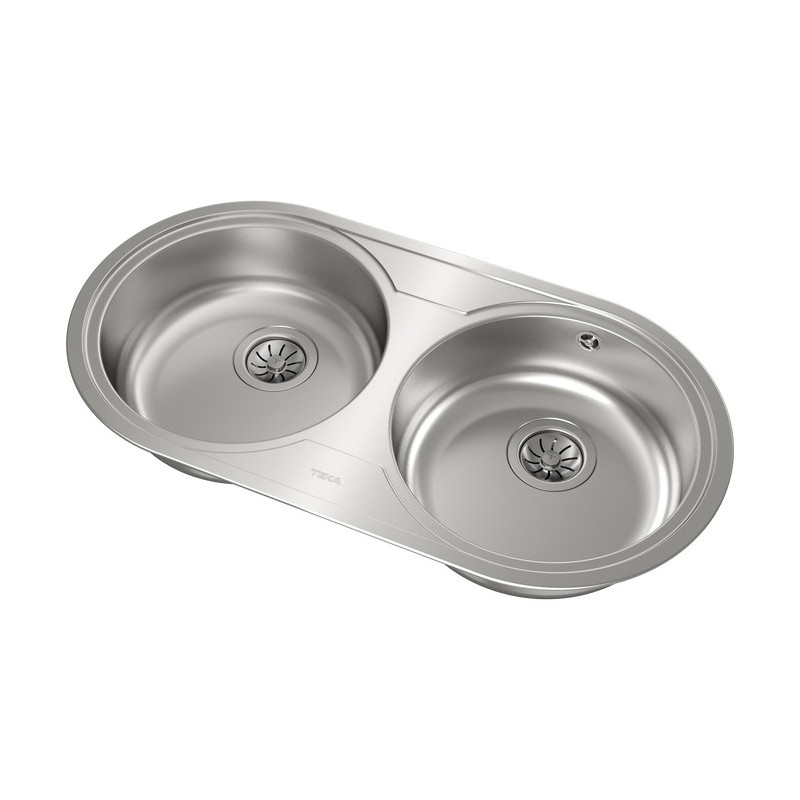 Fregadero Teka DR-80 2C, inox 2 cubetas 