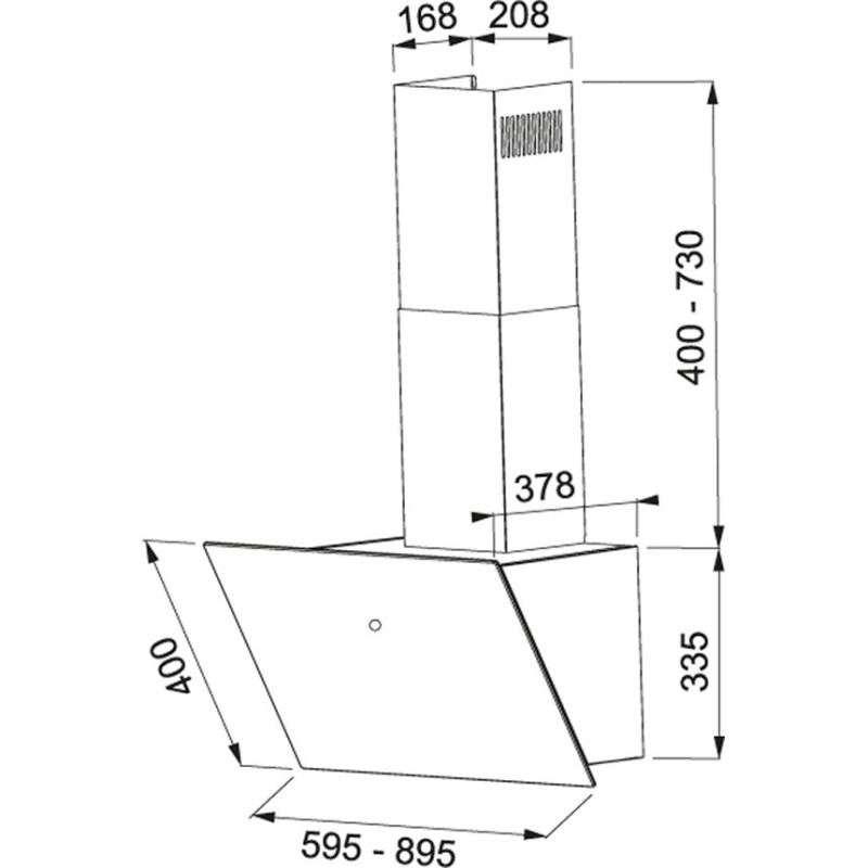 Campana Mepamsa CUADRO 90 BLANCA, Pared,