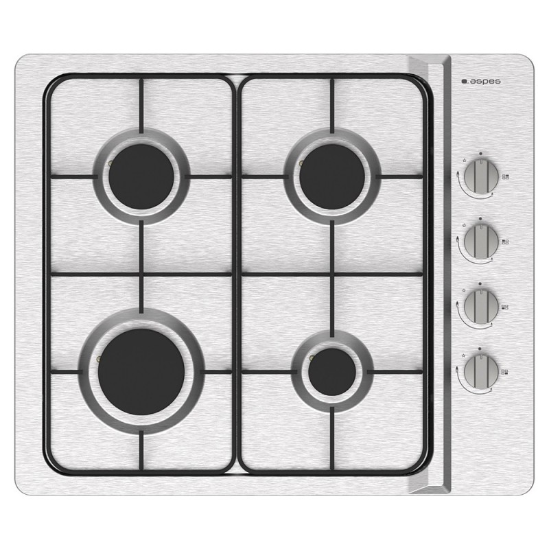 Placa Aspes AG4600X, Gas Butano 60 cm 4 