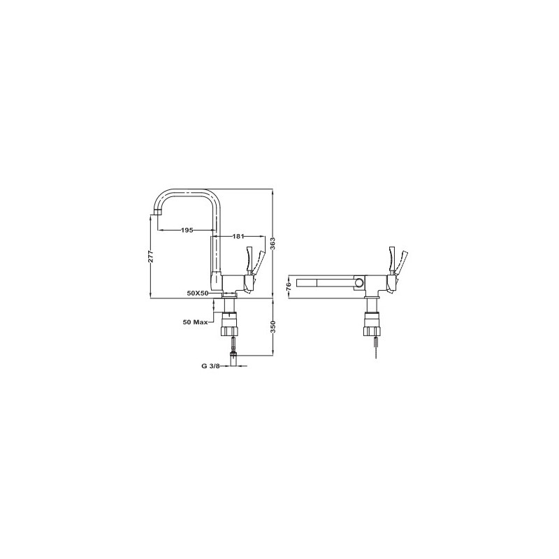 Grifo Teka MTP 984 CROMO Bajo Ventana, C