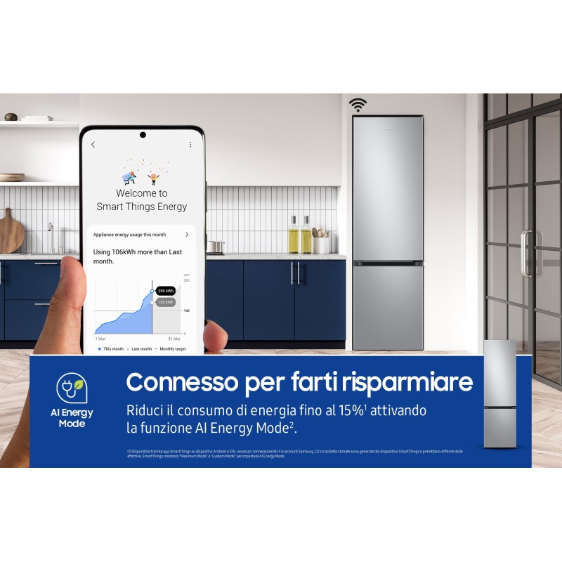 Combi Samsung RB38C603DSAEF, D, 390 Litr