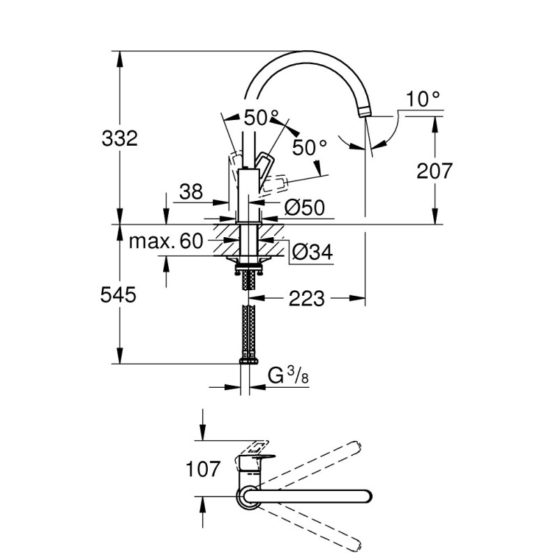 Grifo Grohe BauCosmopolitan,